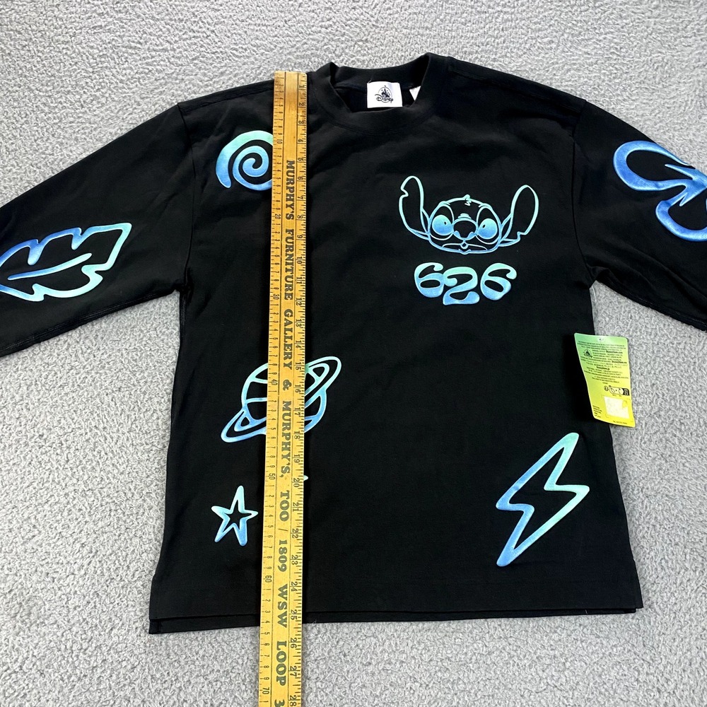NWT Stitch Spirit Jersey XS Black 626 Celebration Crew Long Sleeve WDW Disney - Picture 12 of 16